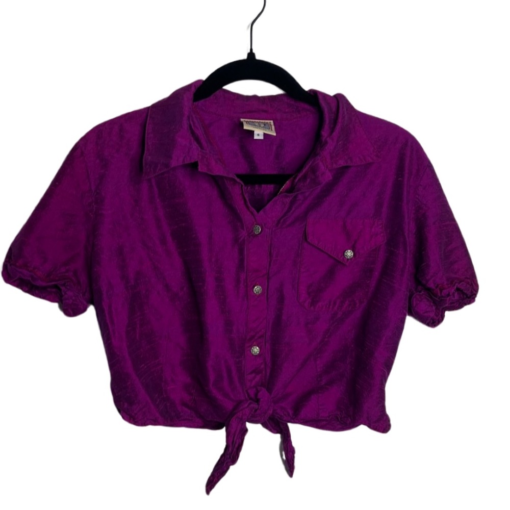 Women’s Desertu west  size S button up crop top blouse